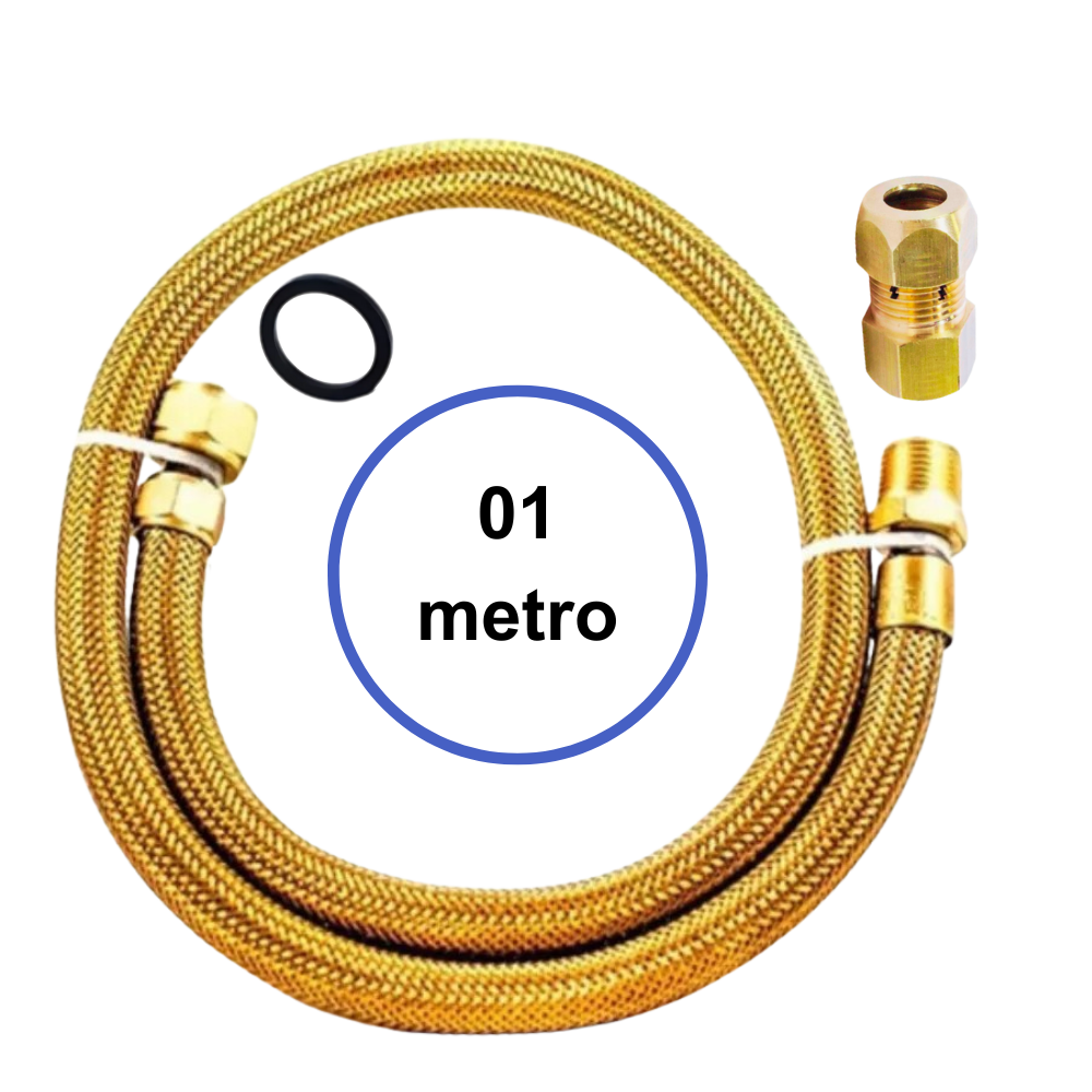 MANGUEIRA COBRE 1METRO NBR 14.177 + ADAPTADOR